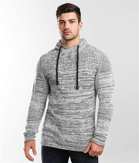 Outpost Makers Crossover Hooded Sweater Mens Sweaters In Black White