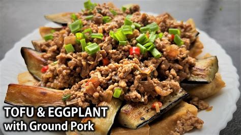 How To Cook Stir Fry Tofu Eggplant With Ground Pork Simple And Easy