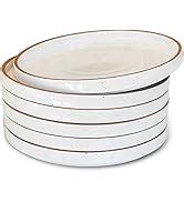 Amazon Mora Ceramic Flat Plates Set Of 6 8 In The Dessert