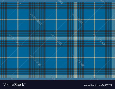 Fabric Texture Blue Check Plaid Seanless Pattern Vector Image