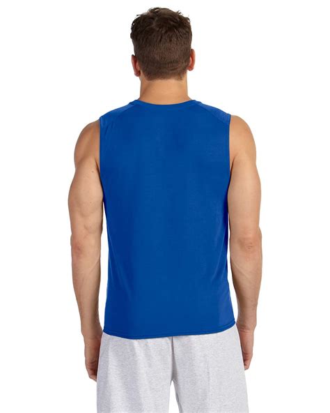 New Gildan Performance Dri Fit Sleeveless Muscle T Shirt Workout S Xl