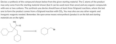 Solved Devise A Synthesis Of The Compound Shown Below From Chegg