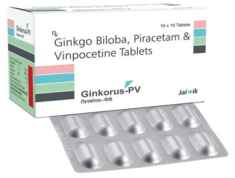 GINKORUS PV Ginkgo Biloba 60mg Piracetam 800mg Vinpocetine Tab