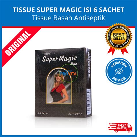 Jual TISSUE SUPER MAGIC MAN ISI 6 SACHET Aroma Original Tissue