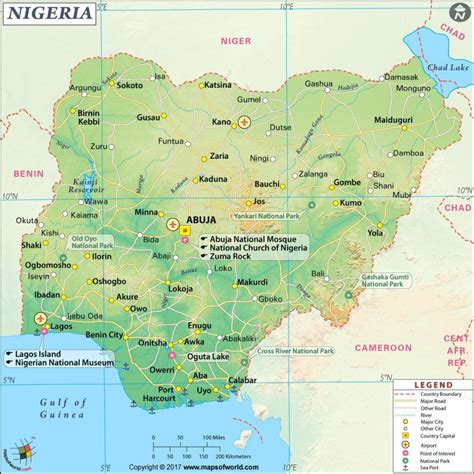 Picture of map of nigeria - Pictures of nigerian map (Western Africa ...