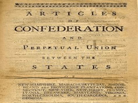 The Articles Of Confederation