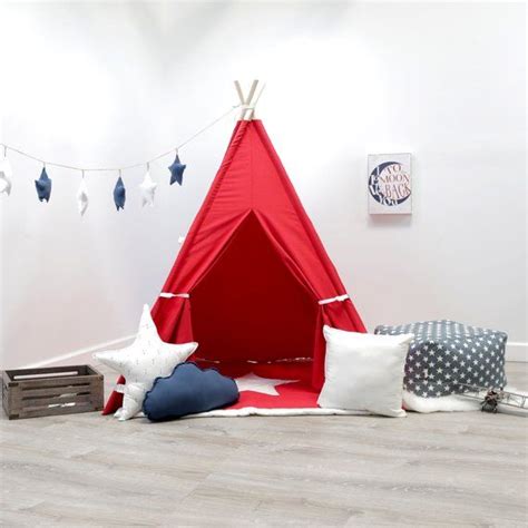 Tipi de lápiz labial rojo sólido tipi para niños tipi tienda de