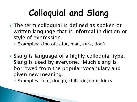 Slang Examples