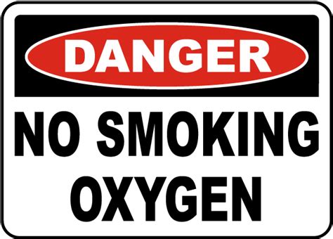 Danger Oxygen No Smoking Sign J By Safetysign