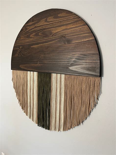 Half Moon Decor Half Circle Wall Art Boho Macrame Wall Etsy