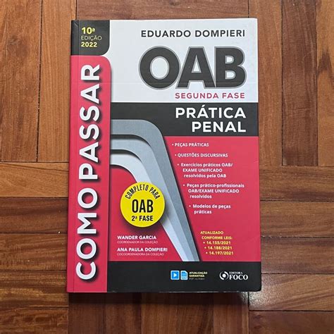 Como Passar Na Oab Segunda Fase Pr Tica Penal Livro Editora Foco