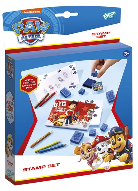 Set Creativ De Desenat Cu Stampile Paw Patrol Paturala Catelusilor