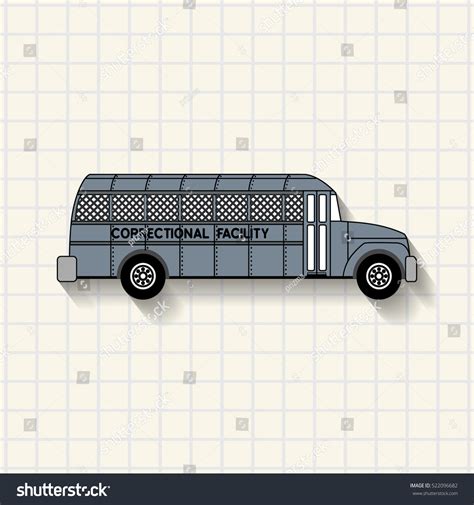 Correctional Facility Prison Bus On Mathematical Stock Vector (Royalty ...