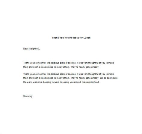 Thank You Note To Boss 10 Free Word Excel Pdf Format Download