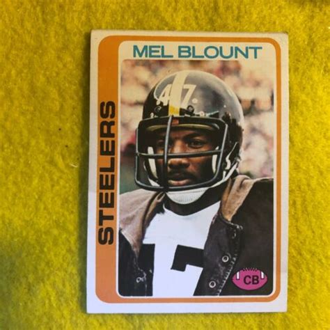 Pittsburgh Steelers Mel Blount Topps Nfl Football Card No