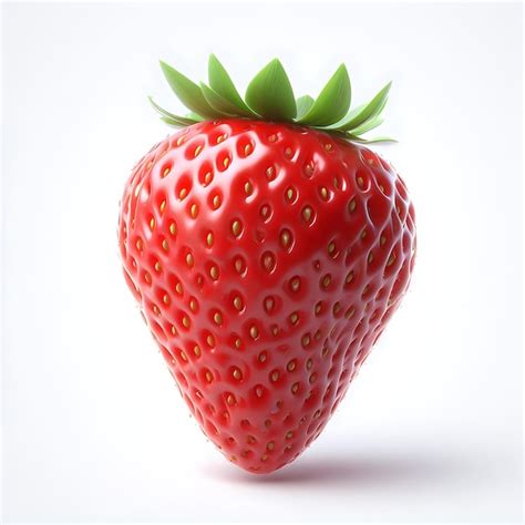 Premium Ai Image Fresh Strawberry Isolated On White Backgroundai