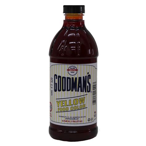 Yellow Food Color 1 Pint Goodmans Flavorings