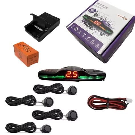 Sensor De Ré E Estacionamento Kx3 Mini Visor Led Preto Fosco Frete grátis