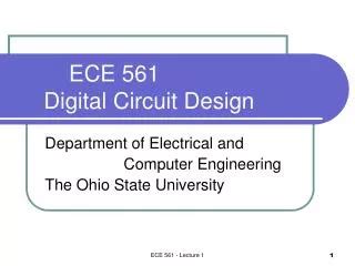 Ppt Ece Digital Circuit Design Chapter Mos Transistor Mosfet