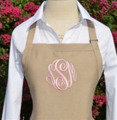 Monogrammed Apron Kitchen Apron Womens Personalized Etsy