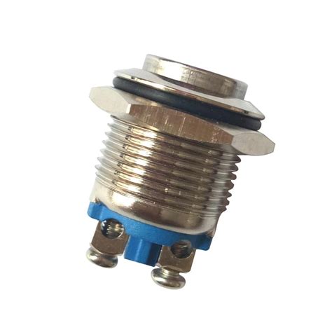 16mm High Round Metal Push Button Momentary Switch Latching Waterproof