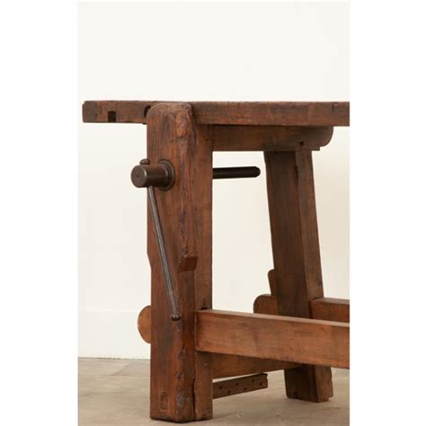 French Th Century Oak Traveling Workbench