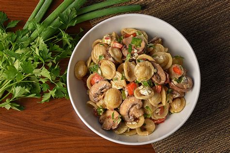 Mushroom Orecchiette With Bell Pepper And Goat Cheese Sunshine Rising