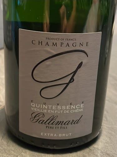 Gallimard P Re Fils Cuv E Quintessence Extra Brut Champagne Vivino Us