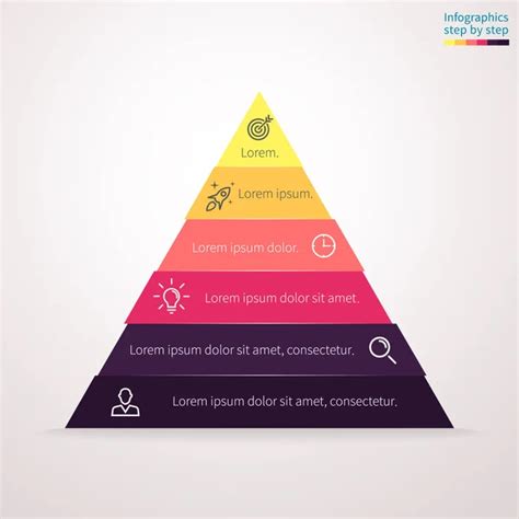 Pyramid For Infographics Vector Chart Diagram With Steps Options