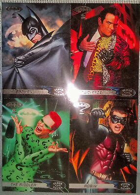 Exclusive BATMAN FOREVER Trading Cards 2 Sheets Of 4 Target DC 1995