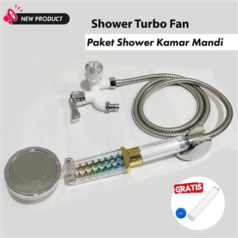 Jual NEW Shower Turbo Fan Mandi Mewah Hemat Air Dengan Teknologi