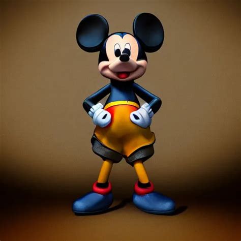 Ninety Year Old Micky Mouse Realistic Unreal Engine Stable