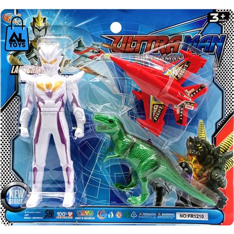 Jual Mainan Robot Ultraman Pesawat Dinosaurus Set Murah Fr Shopee