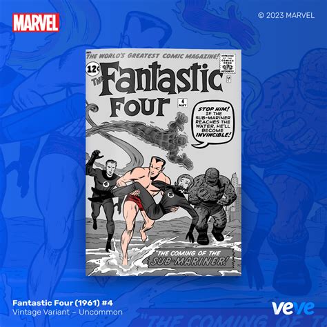 Marvel Digital Comics — Fantastic Four 1961 4 Veve France Veve