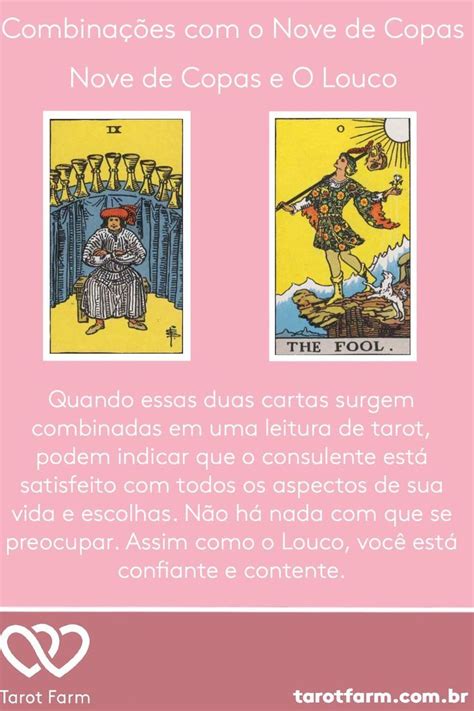 Combinações o Nove de Copas Cartas de tarô vintage Tarot