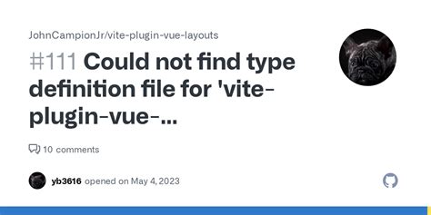 Could Not Find Type Definition File For Vite Plugin Vue Layouts Client