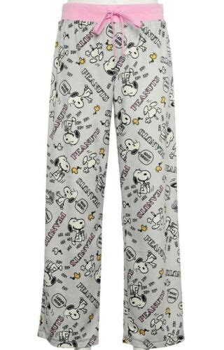 Womens Peanuts Snoopy Pajama Pants Sleep Lounge Fleece S M L Xl Xxl