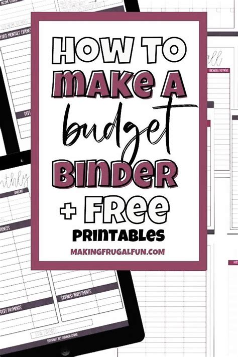 A Binder With The Text How To Make A Budget Binder And Free Printables