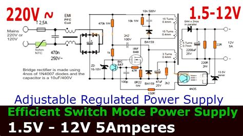 Efficient Switch Mode Power Supply 1 5 12V 5A YouTube