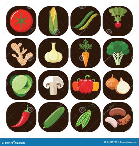 Sistema De Diferentes Tipos De Verduras Stock De Ilustraci N