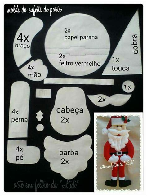 27 Moldes De Papá Noel En Fieltro Con Plantillas Bebeazultop