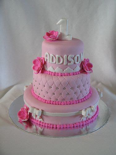 Pretty Pink 1st Birthday Cake 1st Birthday Cakes Cake 1st Birthday Cake