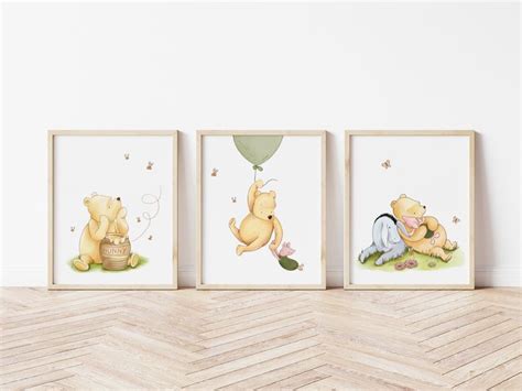 Set Of Classic Winnie The Pooh Prints Winnie The Pooh Etsy Baby