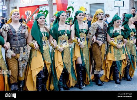Moros Y Cristianos Fiesta Amateur Actors Parade Rojales Alicante Spain Stock Photo Alamy