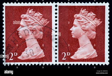 Great Britain Postage Stamp Pre Decimal Queen Elizabeth Ii Stock