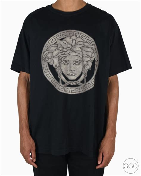 Camiseta Versace Original Medusa Logo Preta Masculina