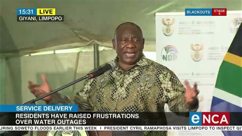 Ramaphosa Visits Giyani Bulk Water Project Youtube