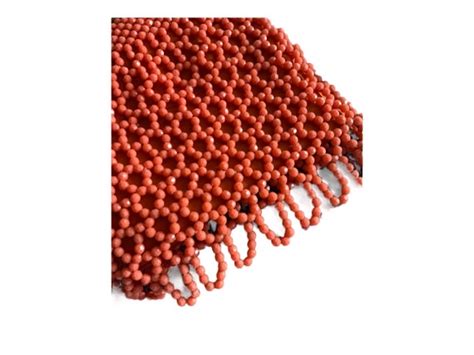 S Coral Beaded Mod Bag Gem