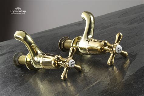 Restored Pair Of Shanks Brass Basin Taps