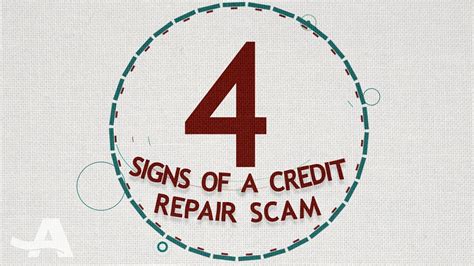 Warning Signs Of Credit Repair Scams Youtube